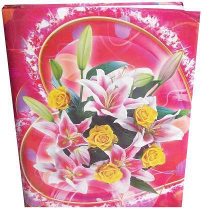 Geeta MULTI COLOR MIX FLOWER DESIGN BEST QUALITY PHOTO ALBUM SIZE 5"x7"-100 PHOTOS POCKETS Album