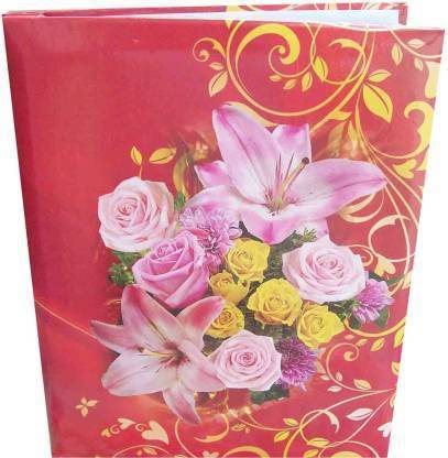 Geeta MULTI COLOR MIX FLOWER DESIGN BEST QUALITY PHOTO ALBUM SIZE 5"x7"-100 PHOTOS POCKETS Album