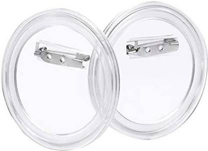 ABOAT 25 Sets Design a Button Clear Acrylic Button Badges Kit with Pins for DIY Crafts and Craft Activities (1.5 Inch)