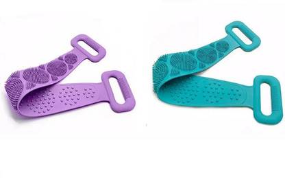 Triangle Ant Silicone Back Scrub Strap Exfoliating Towel Bath Shower Body Scrubber Brush Wash