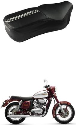 elegant Jawa Classic-Gallop-Blk-wht Single Bike Seat Cover For Jawa Classic