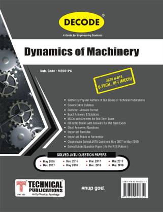 Decode- Dynamics of Machinery for JNTU-H 18 Course (III - I - MECH. - ME501PC)