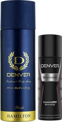 DENVER Pride & Black Code Nano Deodorant Spray  -  For Men