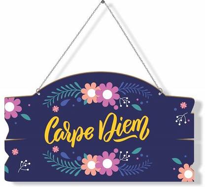 LADECOR ladecorindia Door Hanging Funny Quirky Wall Carpe Diem Door Hanger