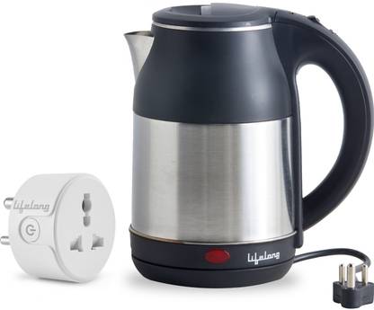 Lifelong Smart Power with WiFi-enabled Plug Control(1.8 L,Black and Silver)