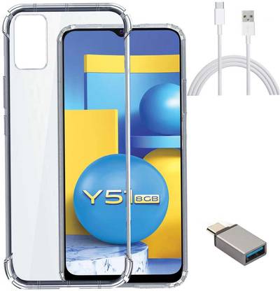 RRTBZ Cover Accessory Combo for Vivo Y31 / Vivo Y51 2020 with Data Cable and OTG Adapter