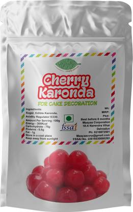 MAAYAA - Simple Natural Cherry Karonda for Cake and Pastry Decoration Topping