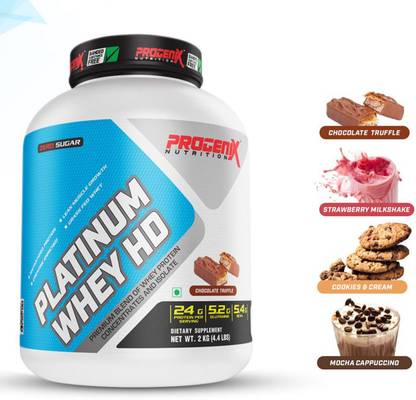 Progenix PLATINUM WHEY HD PREMIUM BLEND OF WHEY PROTEIN (2KG,CHOCOLATE TRUFFLE) Whey Protein