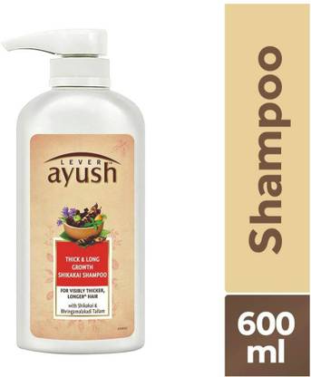 Ayush Unilever New Thick & Long Growth Shikakai Shampoo, 600 ml