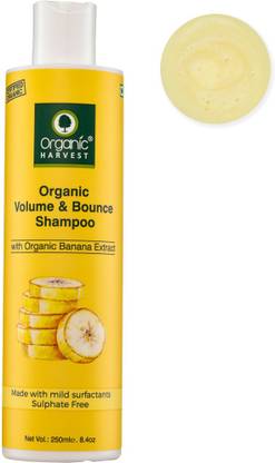 Organic Harvest Banana Shampoo With Benefits Of Pure Banana Extract, Volumizing Shampoo, Reduces Frizz, For All Hair Types, Paraben-Free