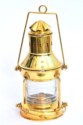 Art King Kerosene Burner Lantern Brass Cargo Ship Oil Lamp Gold Brass Hanging Lantern