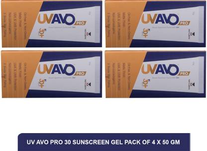 MENARINI Sunscreen - SPF 50 PA+++ 30 Sunscreen Gel | Oil Free Sunscreen Gel (Pack of 4)50g