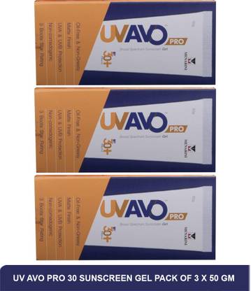 MENARINI Sunscreen - SPF 50 PA+++ 30 Sunscreen Gel | Premium Sunscreen - Mattle Finish (Pack of 3)50g