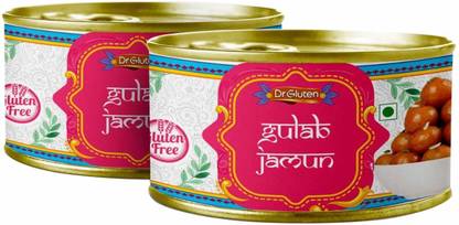 Dr. Gluten Gulab Jamun, Gluten Free, No Preservatives, 500gram, Pack of 2 Tin