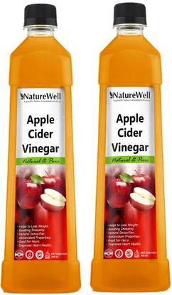 Naturewell Apple Cider Vinegar with Mother Vinegar For weight loss Pack Of 2 (RE) Pro Vinegar