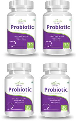 Natures Velvet Lifecare Probiotics, 30 Capsules - Pack of 4