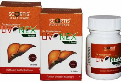 SCORTIS HEALTH CARE Livonex Tablet, Hepato Protector, Liver tonic, For liver disorders, An ayurvedic medicine, 50 x 2 tablets,