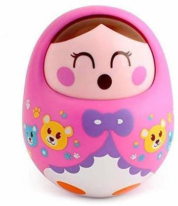 HARSIDDHI CREATION Push and Shake Wobbling Bell Sounds Rolly Polly 2 Tumbler Doll (Multicolour)