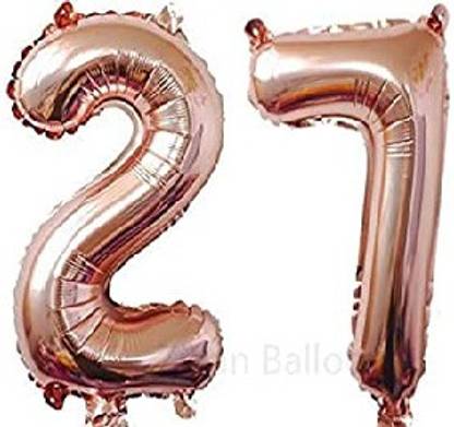 haven's treasure Solid ''27'' number foil balloon decoration Letter Balloon