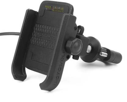 BIKER SHOPPEE MotoWolf Mobile Holder With Charger Bike Mobile Holder
