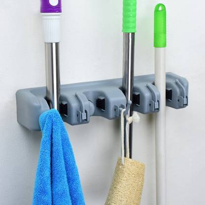 JETWAL Grey Plastic Broom Holder