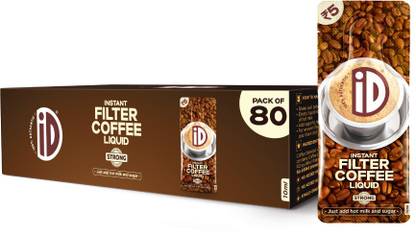 iD Instant Filter Coffee Liquid Strong 10 ml Sachets| 80 Cups | 800 ml | Filter Coffee