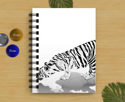 DI-KRAFT Handcrafted Zebra Print diary A5 Diary Unruled 160 Pages