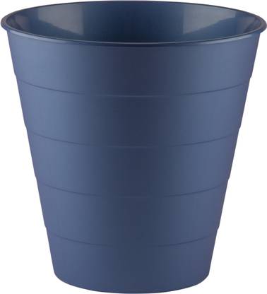 POLYSET Open Duster Dustbin ,10 Litre, Blue Plastic Dustbin