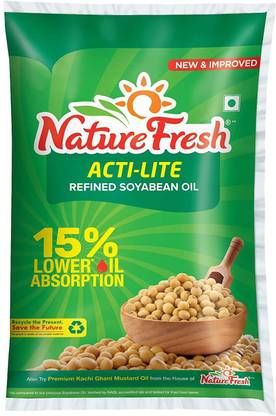 Nature Fresh ACTI-LITE REFINED SOYABEAN OIL 1 LITRE POUCH Soyabean Oil Pouch