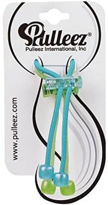 Pulleez Sliding Ponytail Holders Double Pack Acrylic Charms (Light & ) Rubber Band