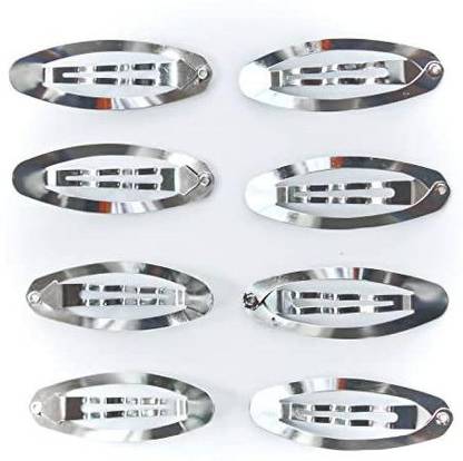 aLL In One 50Pcs Metal Oval Shape Snap Hair Clips/Barrettes For Diy 60Mm Hair Accessory Set