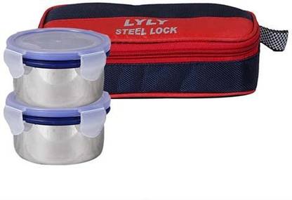LYLY TP015 Steel Lock Lunch Box 2 Containers Lunch Box