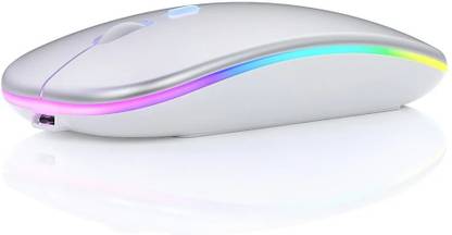 ERetailMart Rechargeable Wireless Mouse Ultra Slim Silent Click Optical Mouse for Laptop & PC Wireless Optical  Gaming Mouse  with Bluetooth
