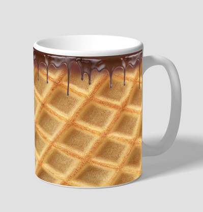 AK Creation Ceramic Ice Cream Cone Vanilla Softy for Coffee Tea Birthday Gift Ceramic Coffee Mug