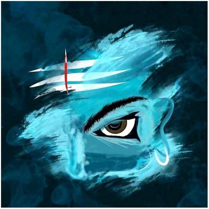 CRAFT CORNER LORD SHIVA 3D ART Acrylic 8 inch x 2 inch Painting