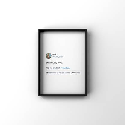 Twitter Quote -Motivational Poster A3 Size Premium glossy Finish with Frame Paper Print