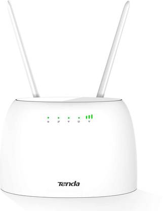 TENDA 4G06 3G/4G Volte N300 Wi-Fi Router, 2 Removable Antennas, Data Traffic Monitoring, 1 LAN/WAN Port, 1 LAN Port, SIM Card Slot, Connects Up to 32 Devices 4G Router 2.4 GHz 150 Mbps Wifi Speed Single Band Internal & External Antenna Ethernet (Cable Broadband)