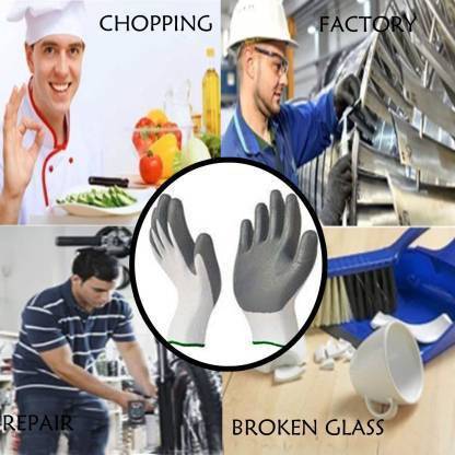 SS & WW ETS_CUT_WHITE Synthetic  Safety Gloves