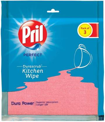 Pril Durascrub Kitchen Wipe 3 Pcs Sponge Wipe