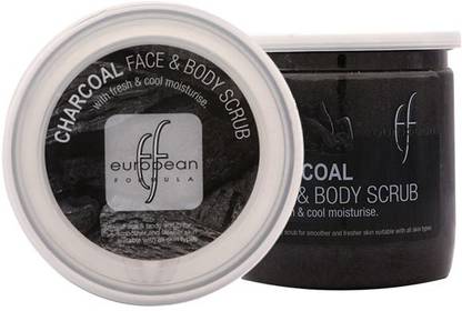 European formula Charcoal Face & Body Scrub 500 ml Scrub