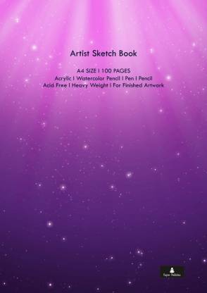 AARYANS 2 Artist Sketch Book A4 SIZE 100 PAGES WITH THE Feature of Acrylic , watercolor pencil , Acid Free , Heavy Weight , For Finished Artwork - (50 Sheets)100 Pages Perforated Each Pad- 150 GSM - Spiral Wiro Bound Sketch Book (Flower Border Pattern)0006 Sketch Pad