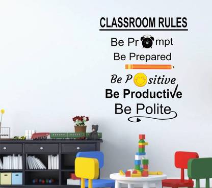 WALLSTICK 75 cm Class Room Quotes Removable Sticker