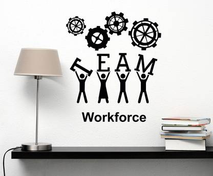 Wallzone 75 cm Team Woek Removable Sticker