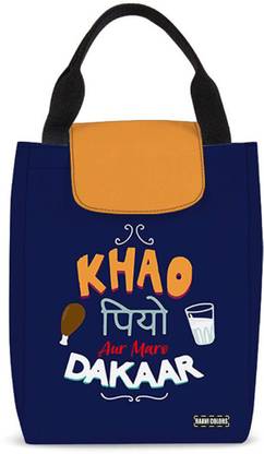 Raavi colors Khao Piyo AUR Dakkar Maro Waterproof Lunch Bag