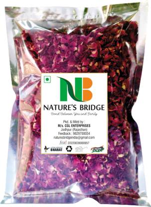 Nature's Bridge Rose Petals | Sun Dried Rose Petal (Gulab Patti) Topping