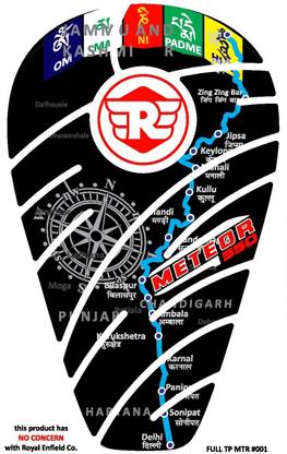 Spidy moto Bullet Bike Tank Pad 001 Protector Sticker Compatible with Meteor 350 Bike Tank Pad