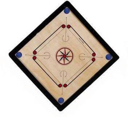 ASHWIN jai 20 inch small size glossy carrom boad with wooden coin Carrom Board Game