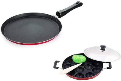 RBGIIT Crispy Dosa Tawa & Appam pan,paniyaram Pan, Cookware Set Non-Stick Coated Cookware Set