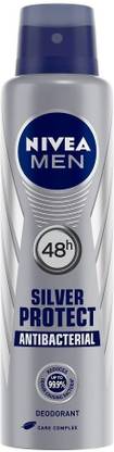 NIVEA Silver Protect Antibacterial Deodorant Spray Deodorant Spray  -  For Men