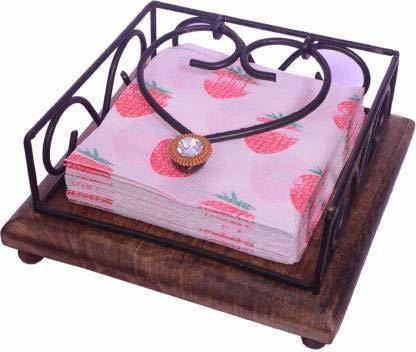 Smarts collection 1 Compartments iron, wood tissue paper holder